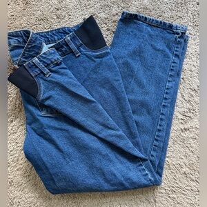 Maternity side panel blue jeans